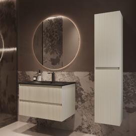 Фото Мебель для ванной комнаты Vincea Welle 80 см подвесная, 2 выкатных ящика soft-close, M.Beige