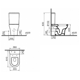   Vitra Zentrum 9012B003-7204 Open-back  