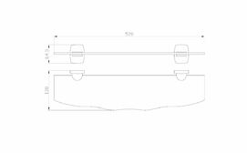 Фото Полка стеклянная для ванной WONZON & WOGHAND PORTO WW-1701 хром