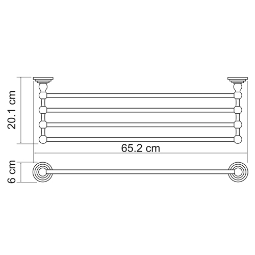 Полка Wasserkraft Ammer K-7011 хром - фото 3