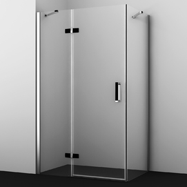 Душевой уголок Wasserkraft Aller 120x80 10H06LBLACK стекло прозрачное, профиль серебро