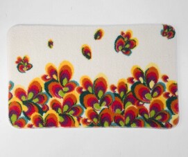 Коврик для ванной комнаты Wasserkraft Leine BM-5002 белый с цветами