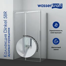 Душевой уголок Wasserkraft Dinkel 58R06