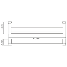 Фото Полотенцедержатель Wasserkraft Leine K-5040WHITE белый, хром