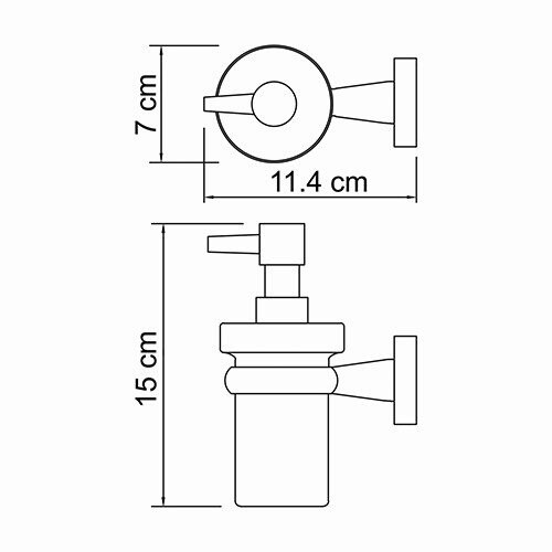 Диспенсер Wasserkraft Lippe K-6599 матовое стекло, хром - фото 3