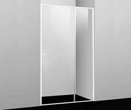 Душевая дверь в нишу Wasserkraft Rhin 44S05 стекло прозрачное, профиль белый