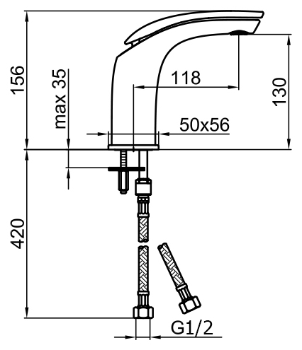 Смеситель для раковины Webert Aria 830102.015, цвет хром - фото 2