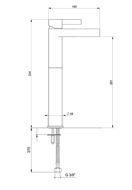 Смеситель для раковины Webert DoReMi 830402.015, цвет хром - фото 2