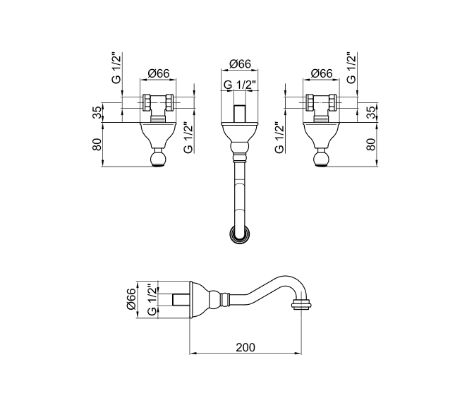 Смеситель для раковины Webert Dorian 750404.015, цвет хром - фото 2