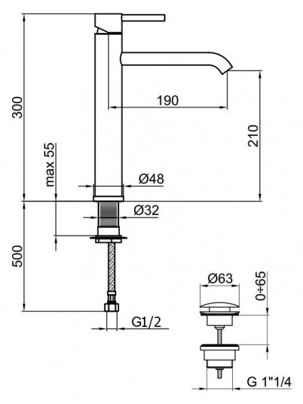 Смеситель для раковины Webert Elio 830402.015, цвет хром - фото 3