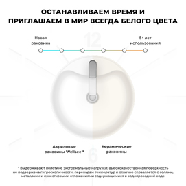 Фото Напольная раковина Wellsee Chalice Perfection 45 см 230616000 из акрила, матовая черная, глянцевая белая