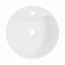 Фото Напольная раковина Wellsee Chalice Perfection 45 см 230616000 из акрила, матовая черная, глянцевая белая