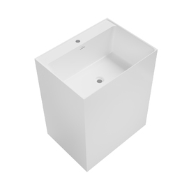 Напольная раковина Wellsee Doux 70 см 230501000 из акрила, глянцевая белая