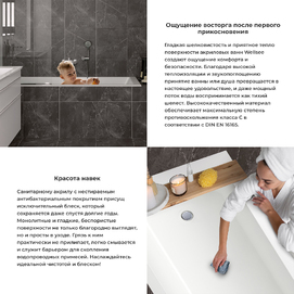Фото Акриловая ванна Wellsee FreeDom 180x85 встраиваемая, белая, на каркасе, со сливом и донным клапаном 202010538