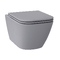 Фото Подвесной унитаз Wellsee Pure BY Wellsee 182605001 безободковый, с крышкой микролифт, матовый серый 0