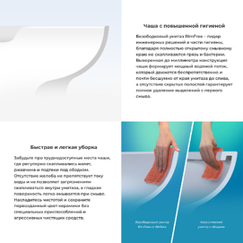 Фото Подвесной унитаз Wellsee Pure BY Wellsee 182605001 безободковый, с крышкой микролифт, матовый серый