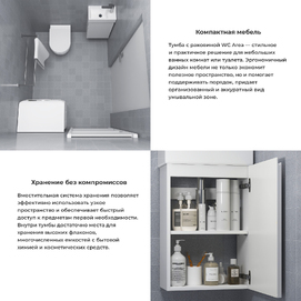 Фото Мебель для ванной комнаты Wellsee WC Area 40 см 221801001 подвесная,  матовая белая