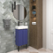 Фото Мебель для ванной комнаты Wellsee WC Area 40 см 221804006 подвесная и напольная, с черными ножками, матовая синий 7