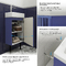 Фото Мебель для ванной комнаты Wellsee WC Area 40 см 221804006 подвесная и напольная, с черными ножками, матовая синий 4