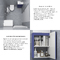 Фото Мебель для ванной комнаты Wellsee WC Area 40 см 221804006 подвесная и напольная, с черными ножками, матовая синий 6