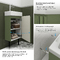 Фото Мебель для ванной комнаты Wellsee WC Area 40 см 221805006 подвесная и напольная, с черными ножками, матовая зеленая 4