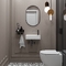 Фото Маленькая раковина в туалет Wellsee WC Area 41 см 321801000 накладная или подвесная, из фарфора Refceram, глянцевая белая 4