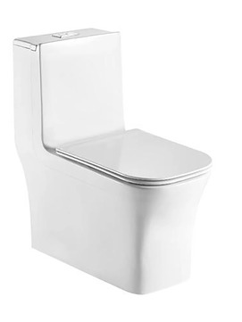 Унитаз моноблок WeltWasser WW GLANBACH 001 GL-WT безободковый, с сиденьем микролифт, белый глянцевый