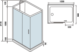 Фото Душевая кабина WeltWasser 120x90 WW500 Laine 1211