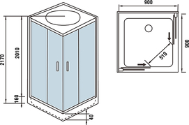    WeltWasser WW500 Laine 904 90x90 10000003268 