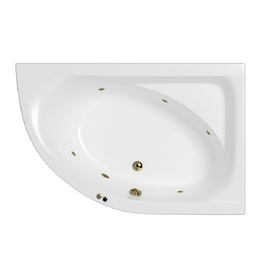 Гидромассажная ванна Whitecross AQUARELLA 170x110 0109.170110.100.SOFT.BR белая, форсунки бронза