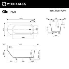      Whitecross Gin 170x80 0217.170080.200  