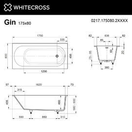      Whitecross Gin 175x80 0217.175080.2XXXX RAL 
