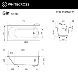      Whitecross Gin 175x80 0217.175080.200  