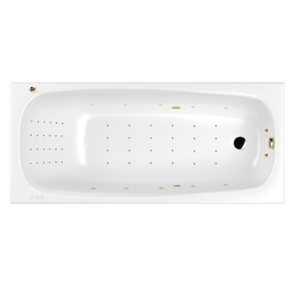 Гидромассажная ванна Whitecross Layla 180x80 NANO 0102.180080.100.NANO.GL золото