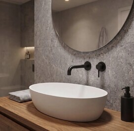 Фото Раковина Whitecross Nesko 58x37 искусственный камень, накладная, белая матовая 0744.058037.200
