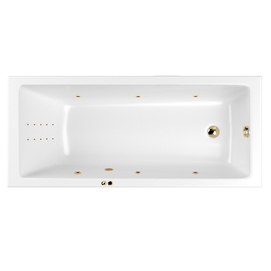 Акриловая ванна Whitecross Wave Slim 170x75 LINENANO 0111.170075.100.LINENANO.GL золото