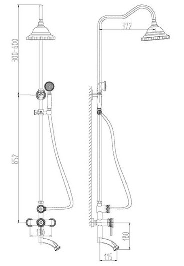 Душевая панель ZorG Antic A 102DS-BR 37150₽