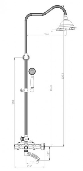 Душевая панель ZorG Antic A 103DS-SL 52350₽